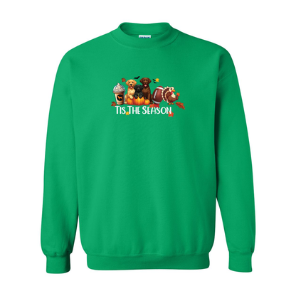 Labrador Tis The Season Fall Heavy Blend Crewneck Sweatshirt