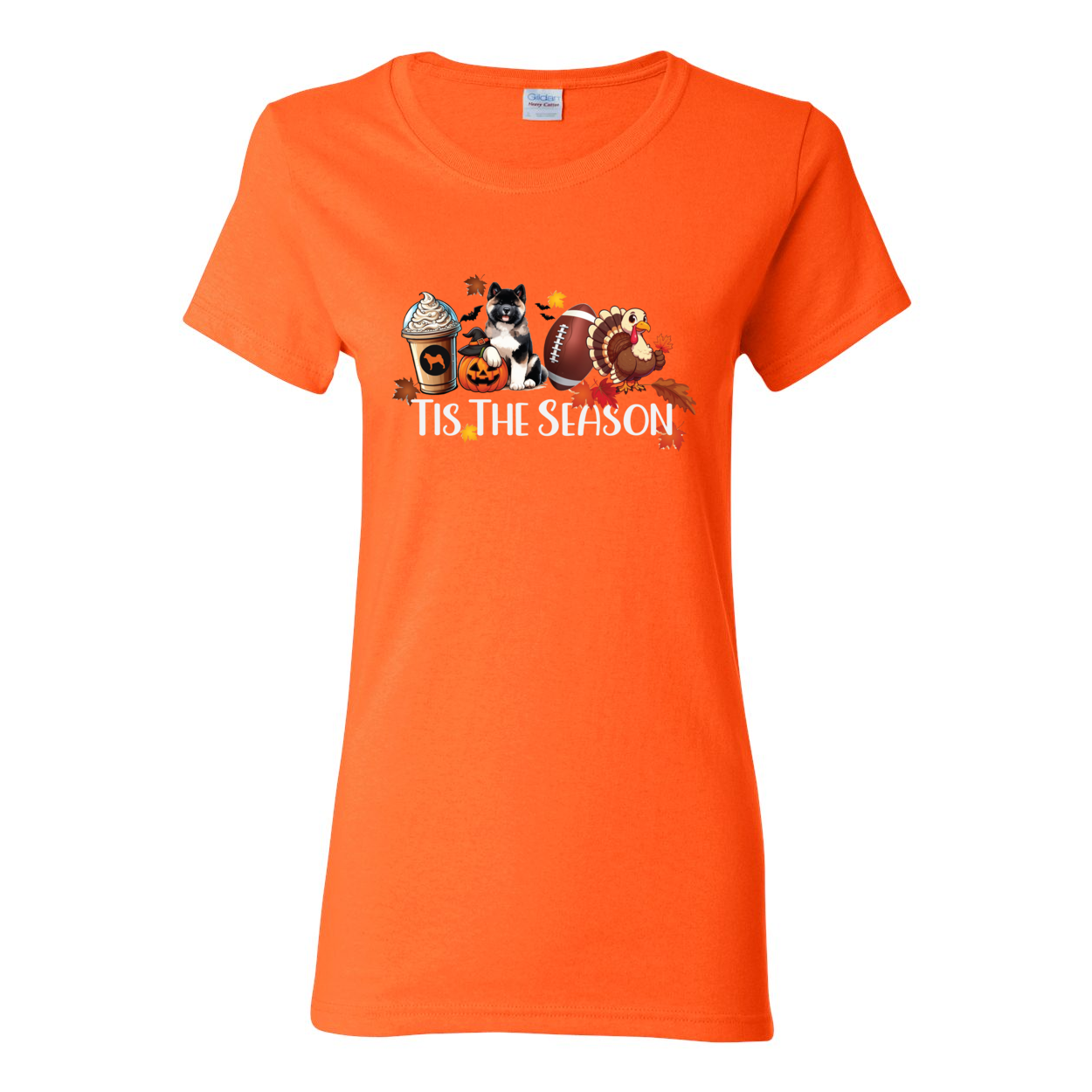 Tis The Season Akita Turkey Heavy Cotton Women's Short Sleeve T-Shirt