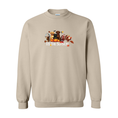 Labrador Tis The Season Fall Heavy Blend Crewneck Sweatshirt