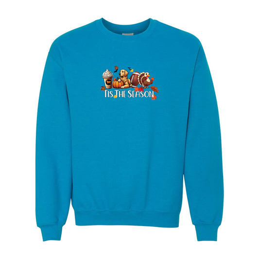 Golden Tis The Season Fall Heavy Blend Crewneck Sweatshirt