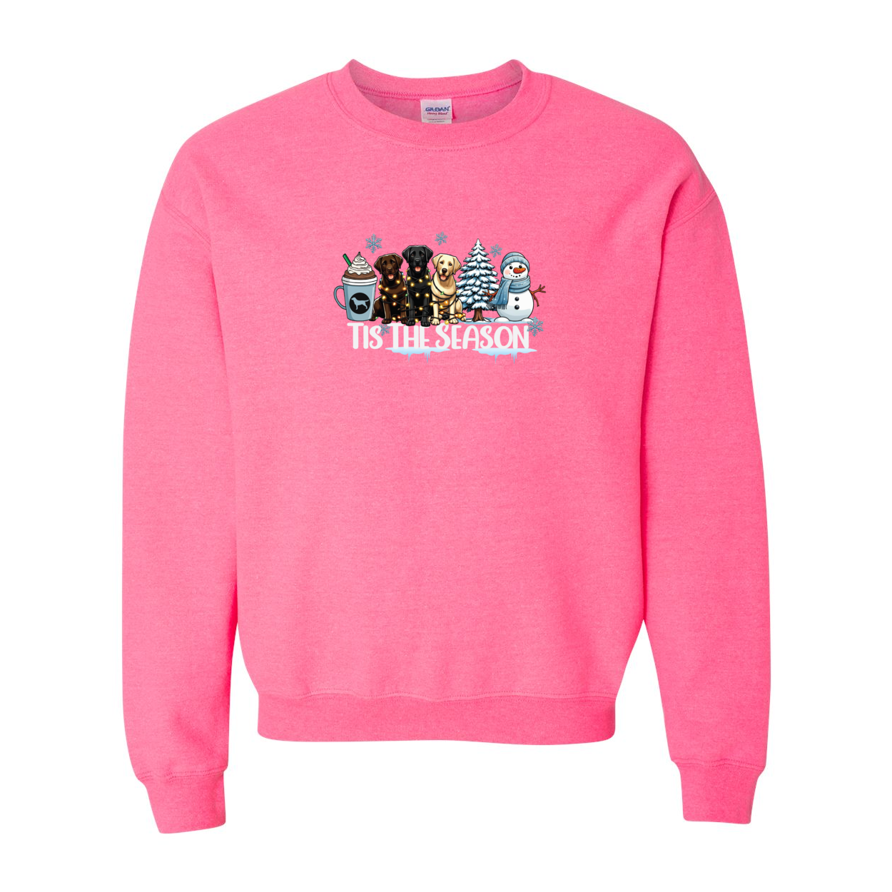 Labrador Tis The Season Winter Heavy Blend Crewneck Sweatshirt