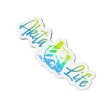 Akita Life YellowBlue Die-Cut Magnets