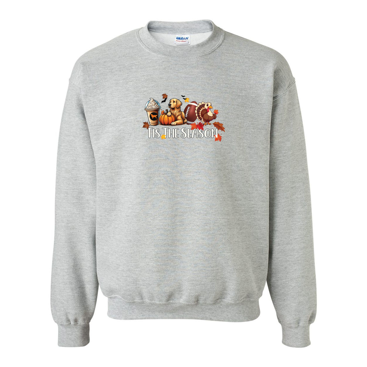 Golden Tis The Season Fall Heavy Blend Crewneck Sweatshirt