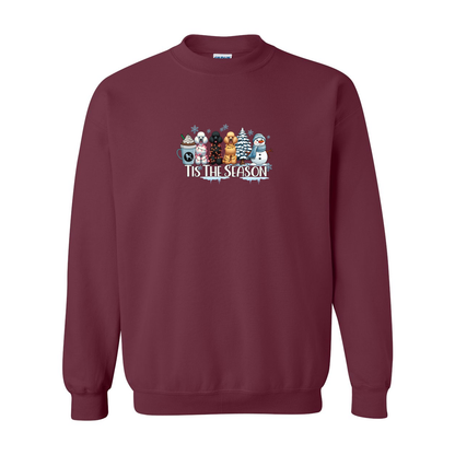 Poodle Tis The Season Winter Heavy Blend Crewneck Sweatshirt