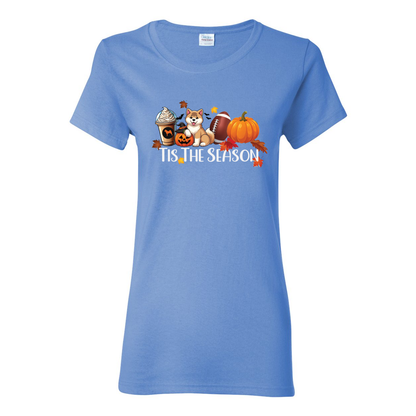 Tis The Season Akita Pumpkin Heavy Cotton Women's Short Sleeve T-Shirt