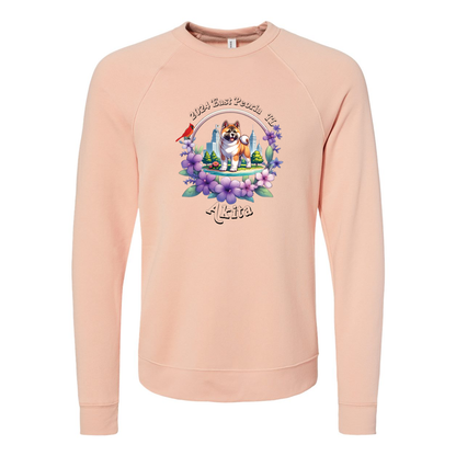 IL Akita Bella+Canvas Raglan Crewneck Sweatshirt Light Colors