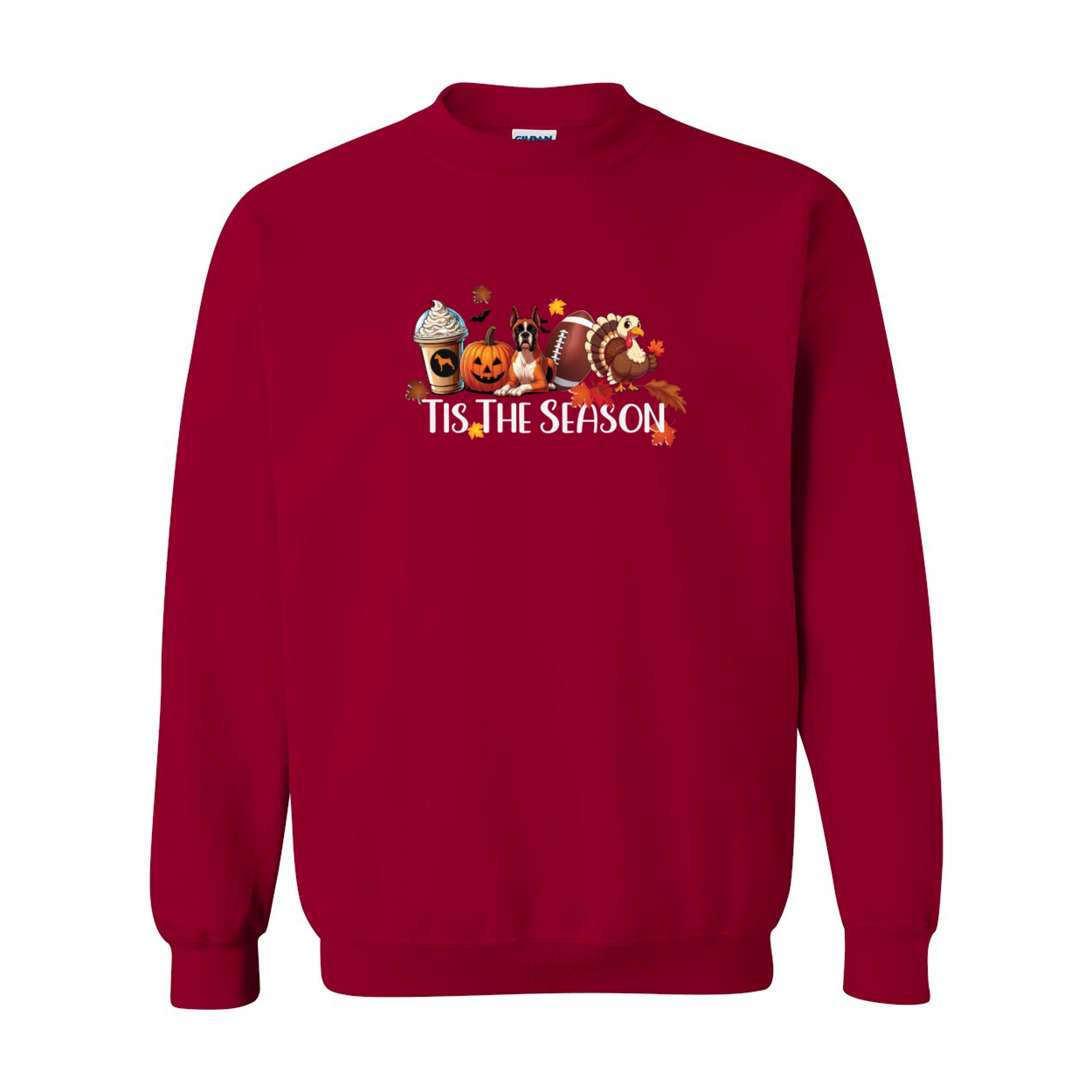 Boxer Tis The Season Turkey Heavy Blend Crewneck Sweatshirt