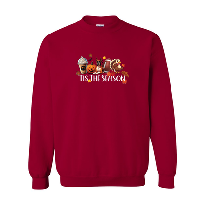 Boxer Tis The Season Turkey Heavy Blend Crewneck Sweatshirt