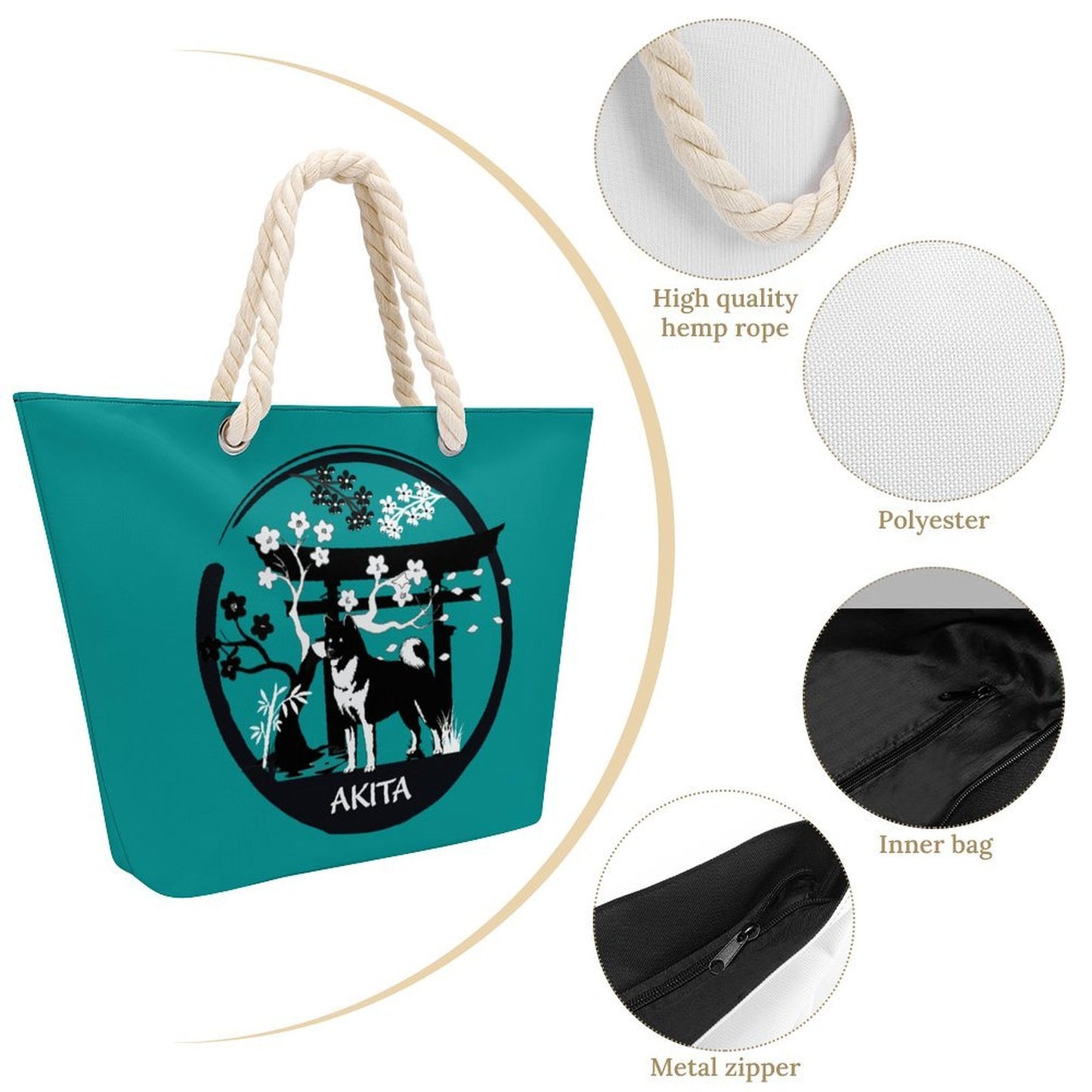 Custom Hemp Rope Tote Bag