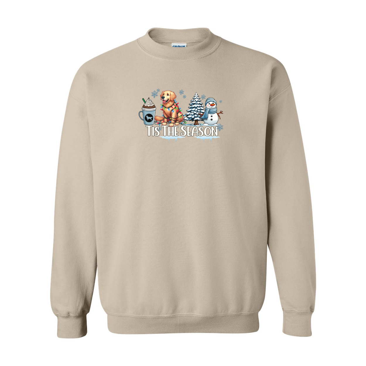 Golden Tis The Season Winter Heavy Blend Crewneck Sweatshirt