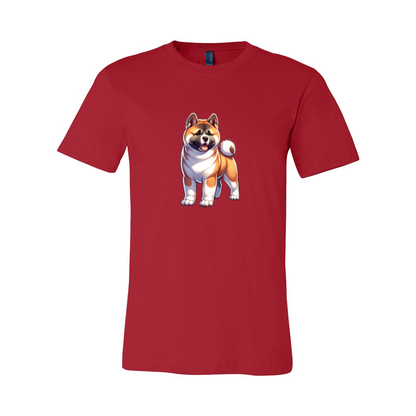 Akita Fawn Cartoon Front Unisex Short Sleeve Jersey Tee