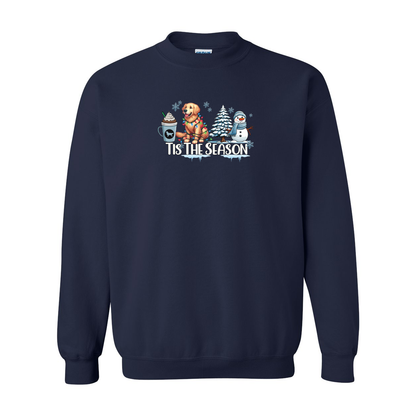 Golden Tis The Season Winter Heavy Blend Crewneck Sweatshirt