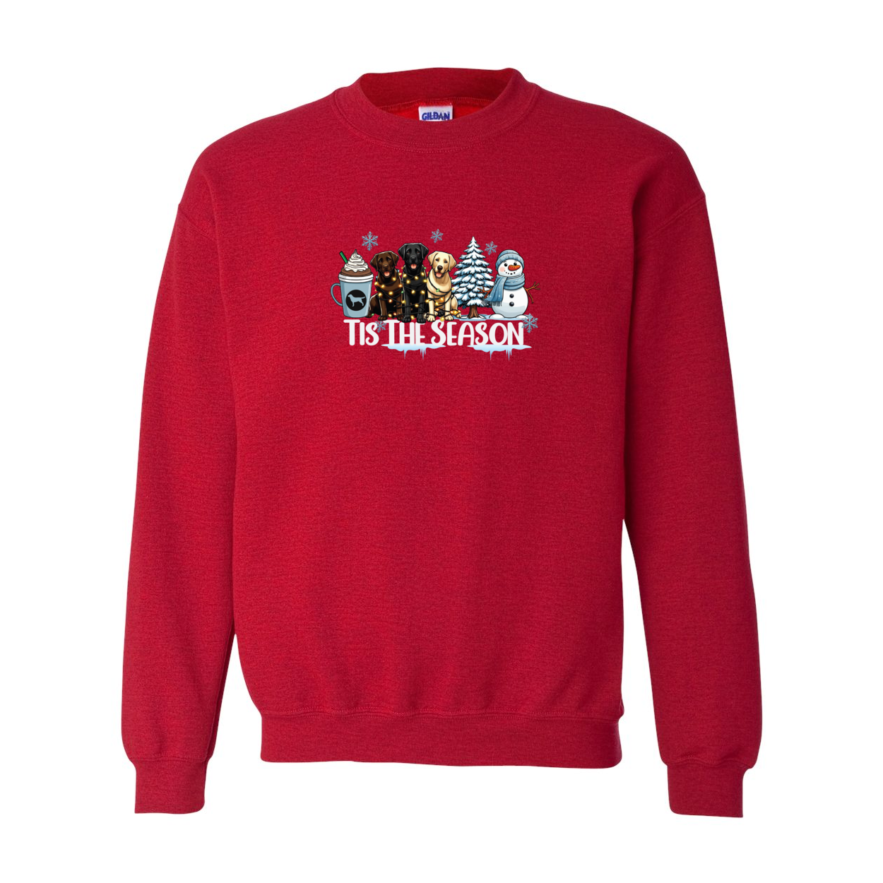 Labrador Tis The Season Winter Heavy Blend Crewneck Sweatshirt