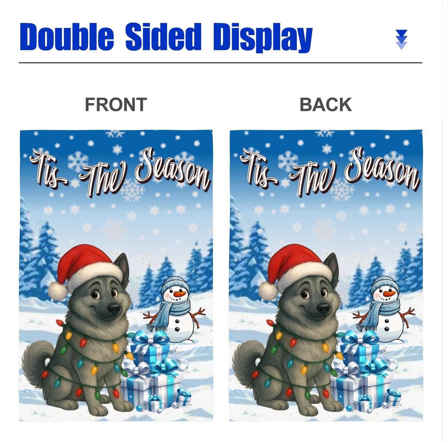 ’Tis The Season winter hound group garden flag 12x18 in yard