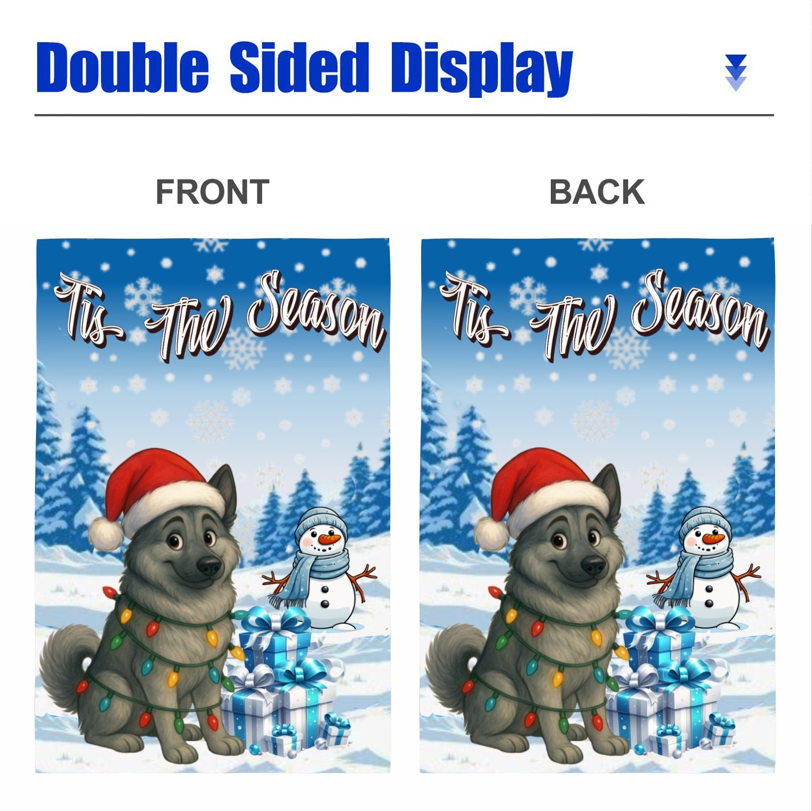 ’Tis The Season winter hound group garden flag 12x18 in yard