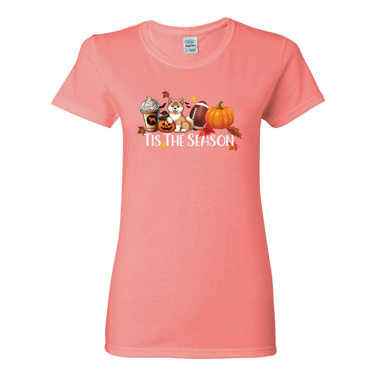 Tis The Season Akita Pumpkin Heavy Cotton Women's Short Sleeve T-Shirt