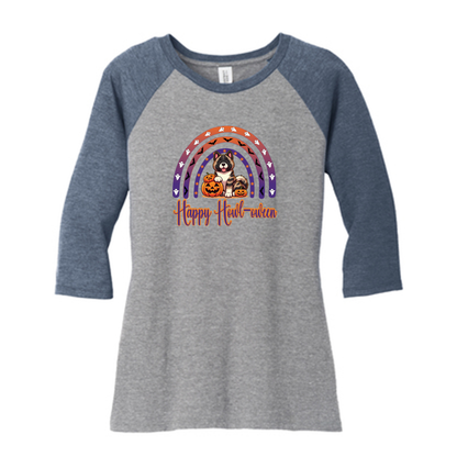 Akita Happy Howl-ween 3/4 Raglan Sleeve