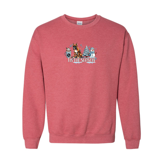 Boxer Tis The Season Winter Heavy Blend Crewneck Sweatshirt