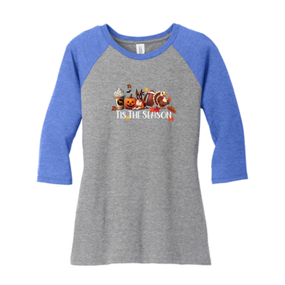 Boxer Tis The Season Turkey DM136L District ® Women’s Perfect Tri ® 3/4-Sleeve Raglan