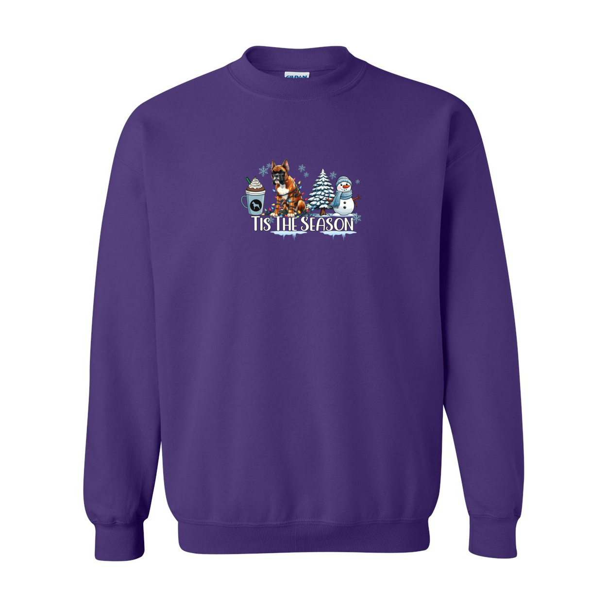 Boxer Tis The Season Winter Heavy Blend Crewneck Sweatshirt