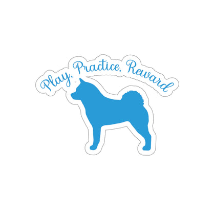 PlayPracticeReward Akita Die-Cut Stickers