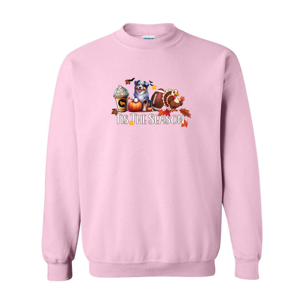 Blue Merle Aussie Tis The Season Fall Heavy Blend Crewneck Sweatshirt