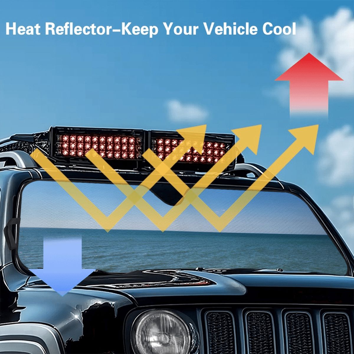 SUV Windshield Sun Shade 53" x 16"