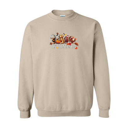 Golden Tis The Season Fall Heavy Blend Crewneck Sweatshirt