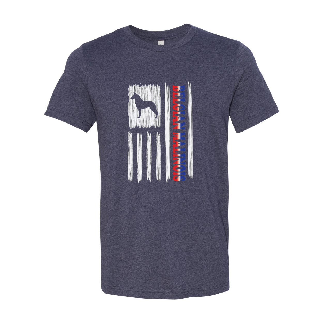 Belgian Malinois Vertical Flag RWB Unisex Short Sleeve Jersey Tee