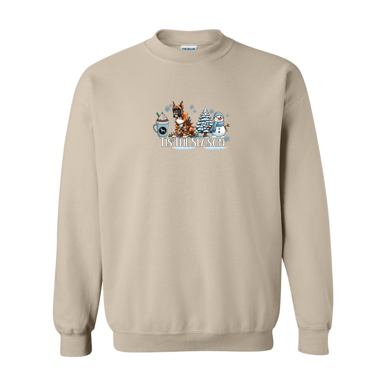 Boxer Tis The Season Winter Heavy Blend Crewneck Sweatshirt