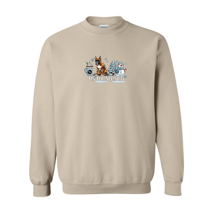 Boxer Tis The Season Winter Heavy Blend Crewneck Sweatshirt