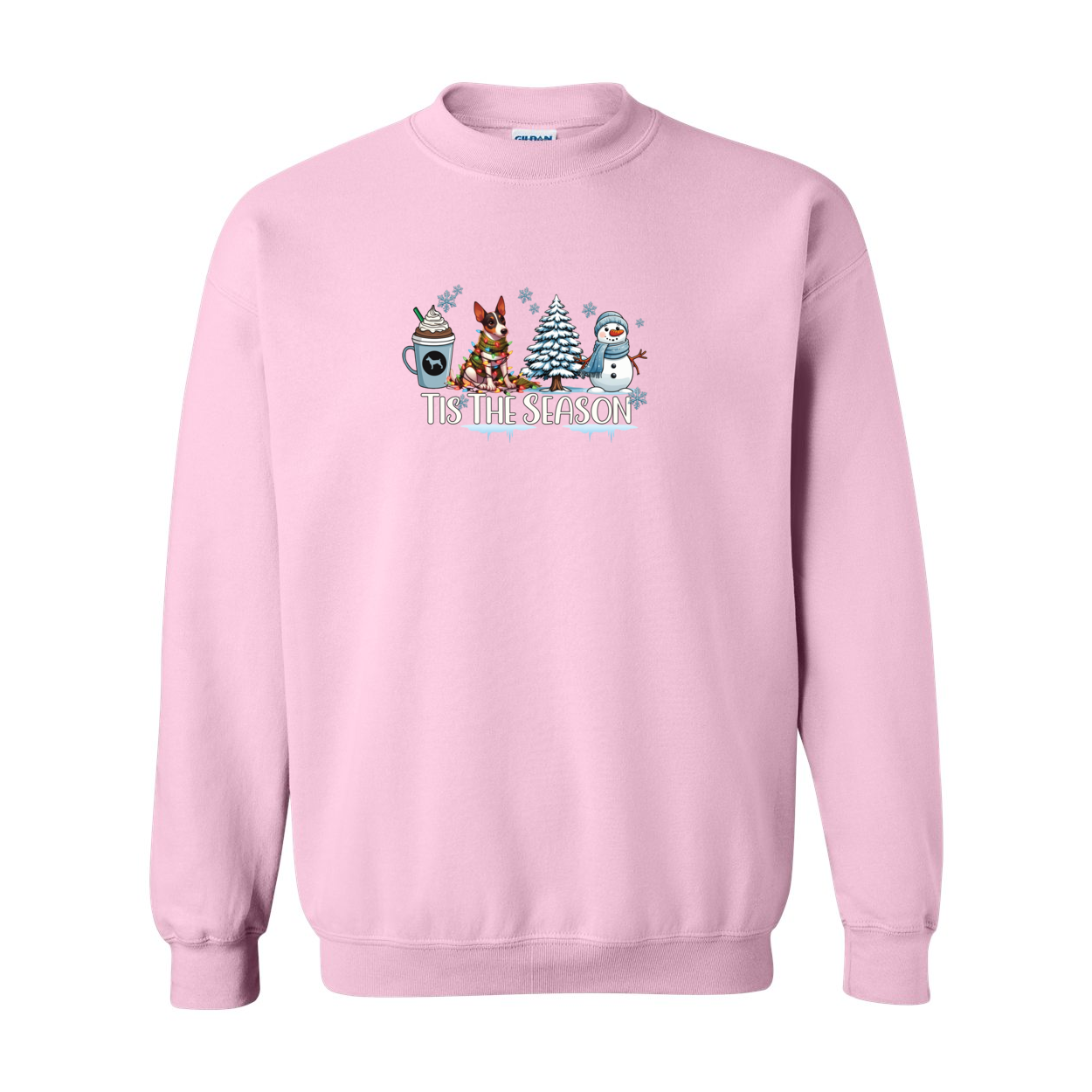 Rat Terrier Tis The Season Winter Heavy Blend Crewneck Sweatshirt