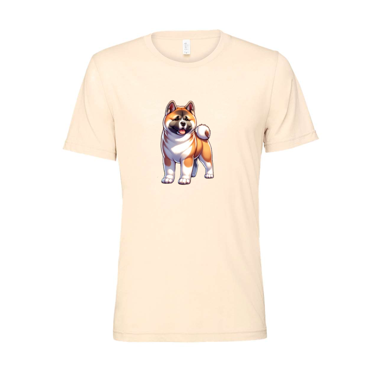 Akita Fawn Cartoon Front Unisex Short Sleeve Jersey Tee