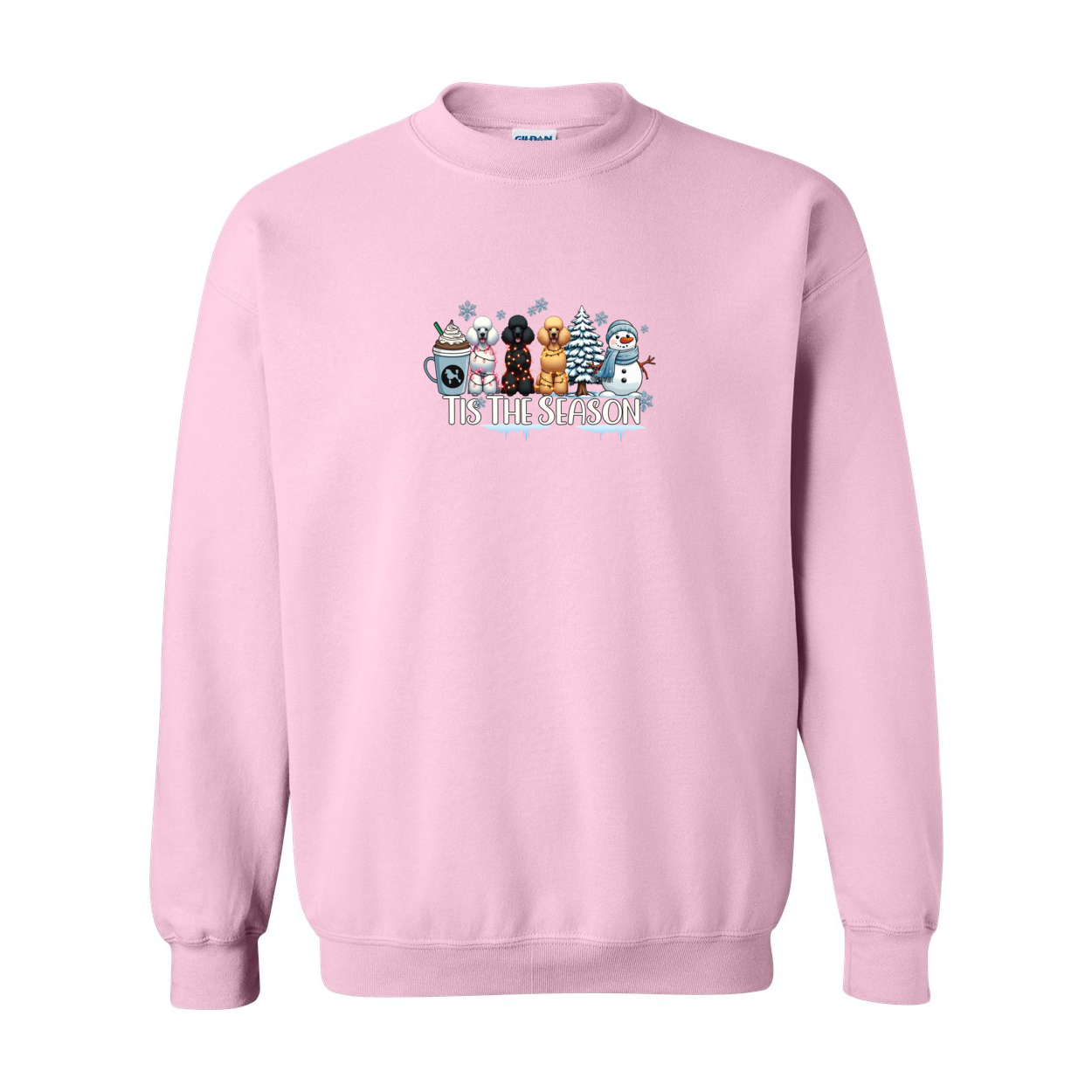 Poodle Tis The Season Winter Heavy Blend Crewneck Sweatshirt