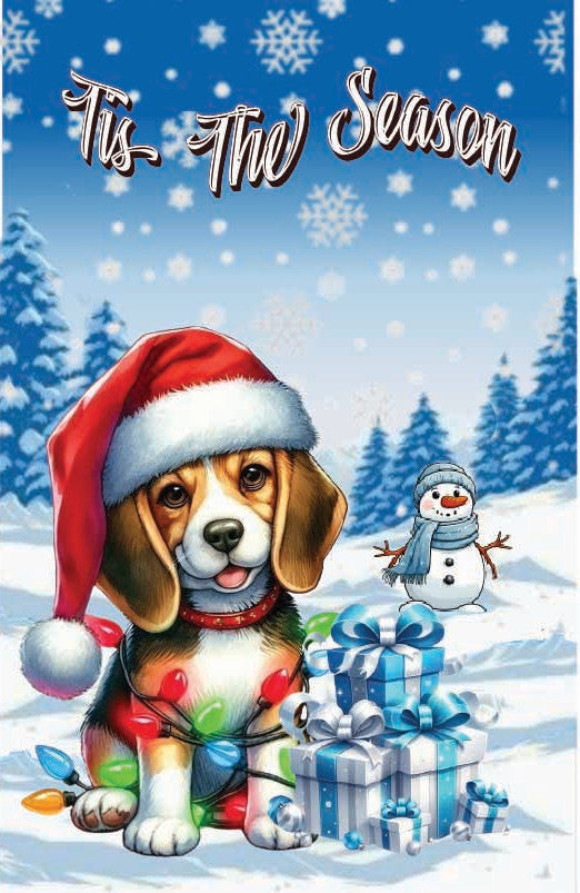 ’Tis The Season winter Beagle garden flag 12x18 in yard