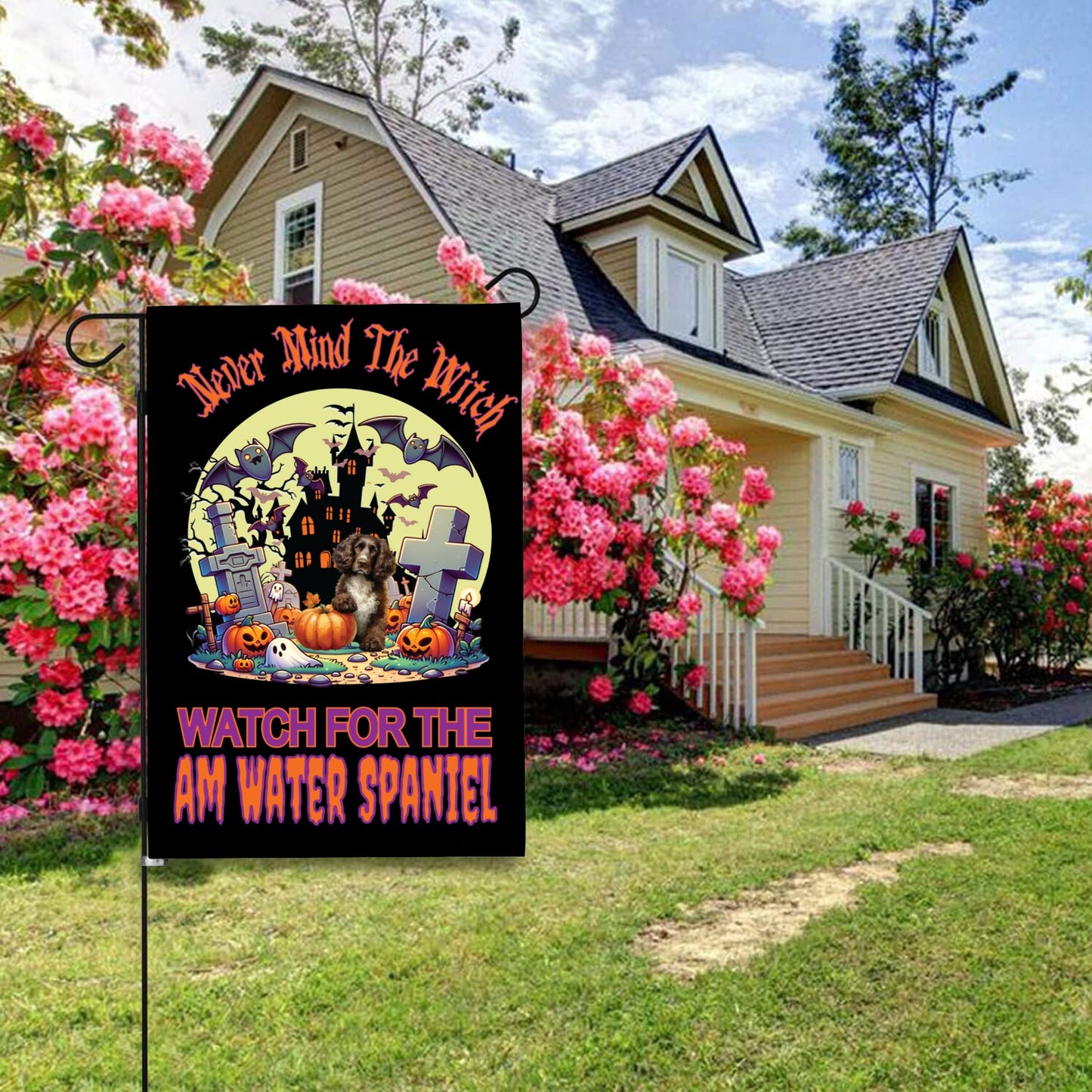 Halloween Sporting Group Breed Linen Garden Flags – 12x18
