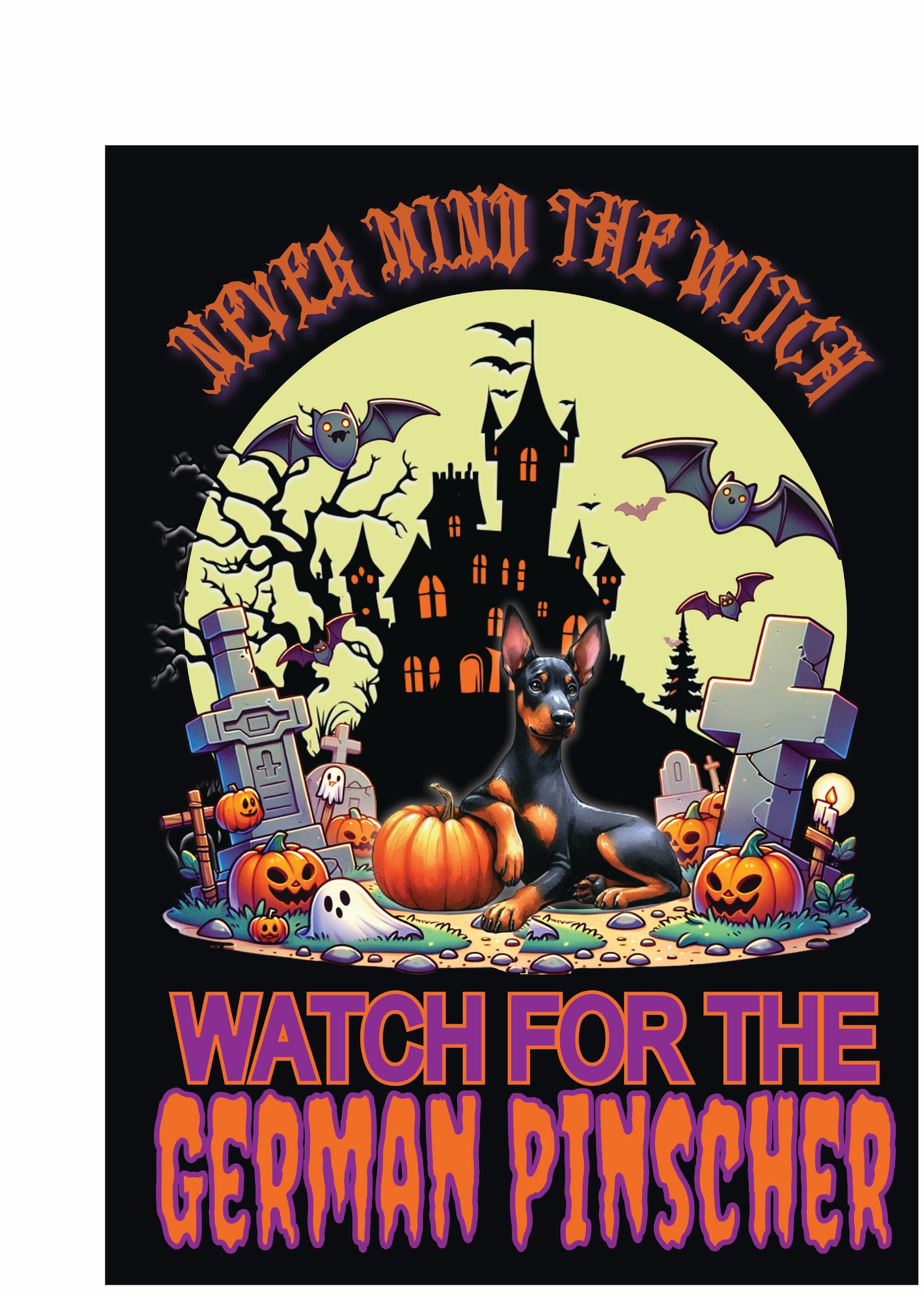 Halloween Working Dog Breeds Garden Flag
