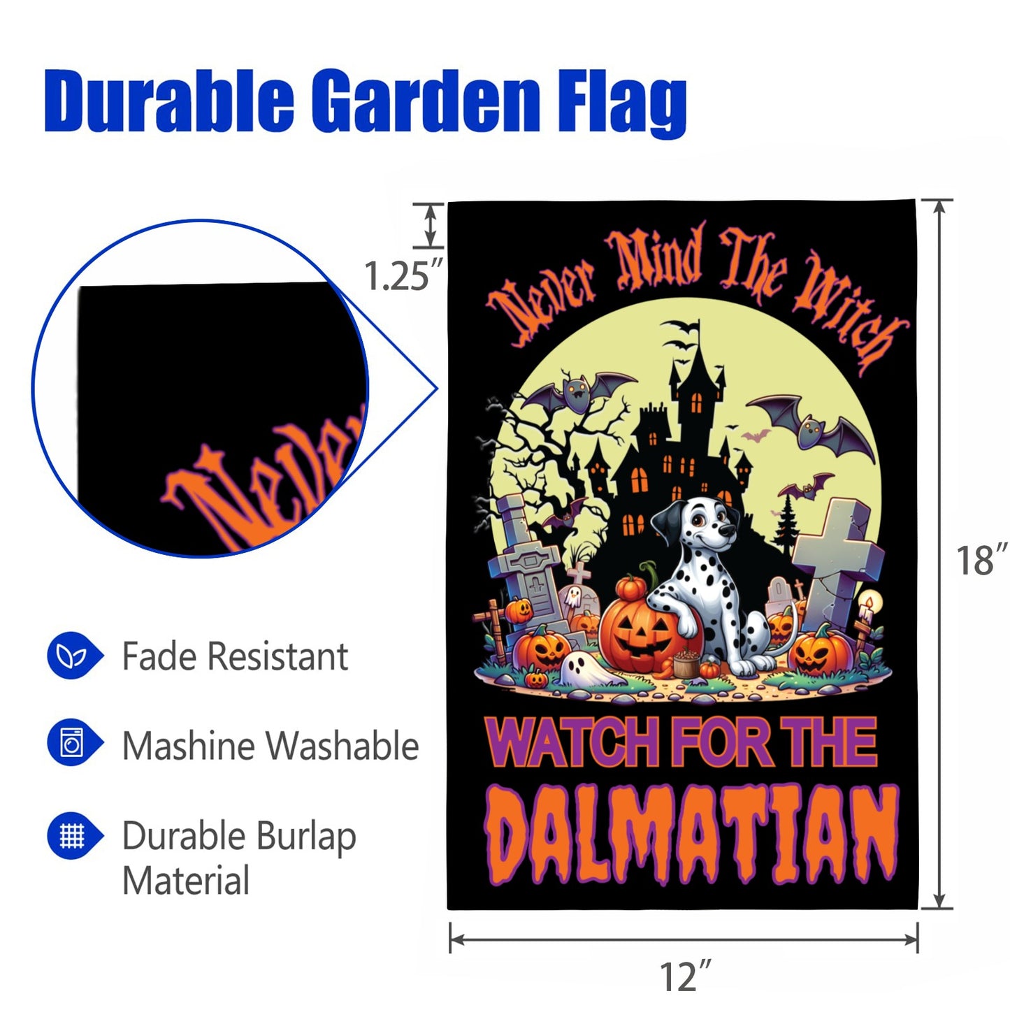 Halloween Non-Sporting Breed Garden Flags - 12 x 18