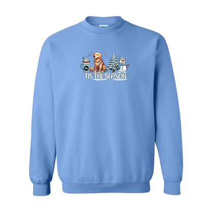 Golden Tis The Season Winter Heavy Blend Crewneck Sweatshirt