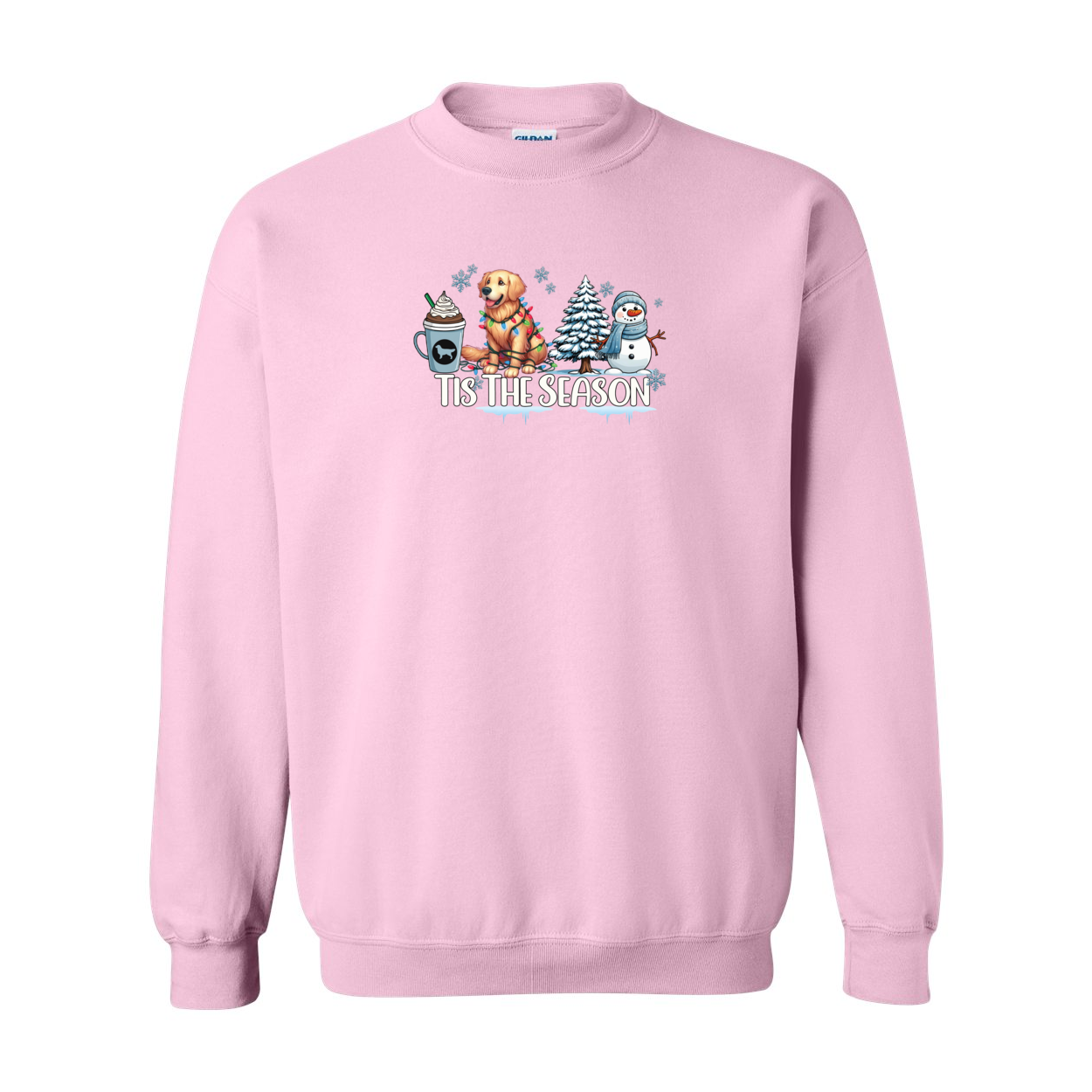 Golden Tis The Season Winter Heavy Blend Crewneck Sweatshirt