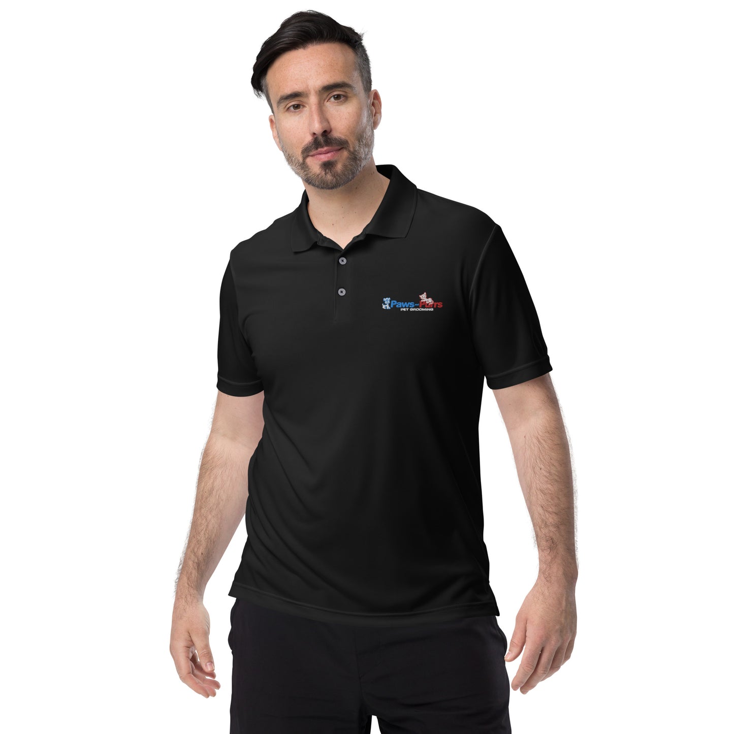 Paws and Purrs adidas performance polo shirt