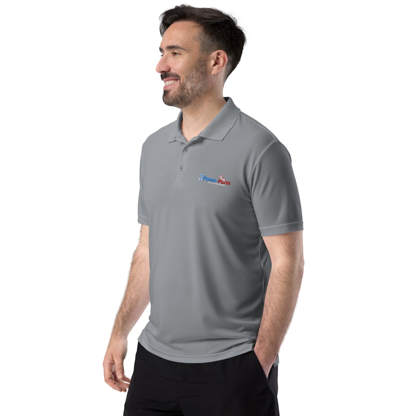 Paws and Purrs adidas performance polo shirt