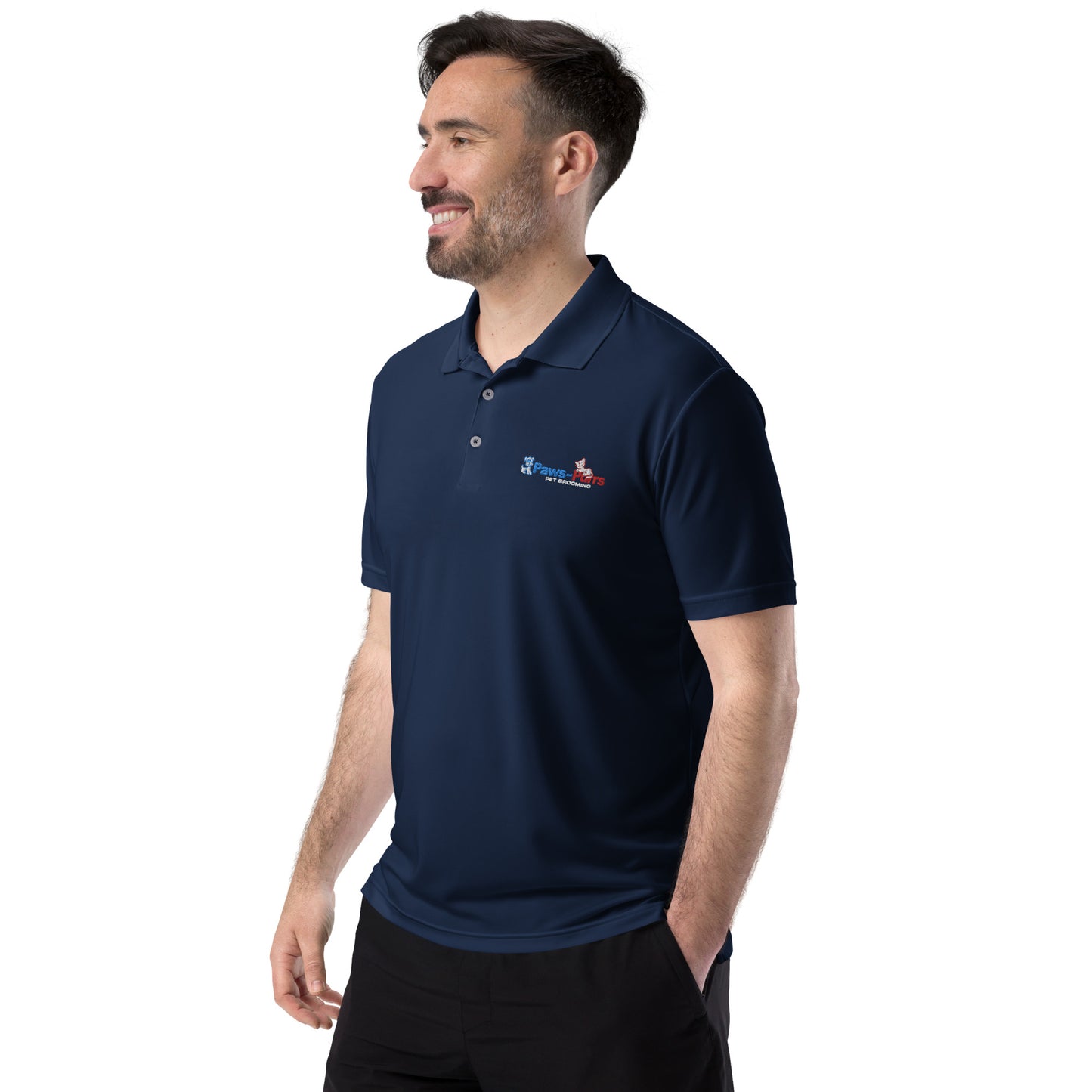 Paws and Purrs adidas performance polo shirt