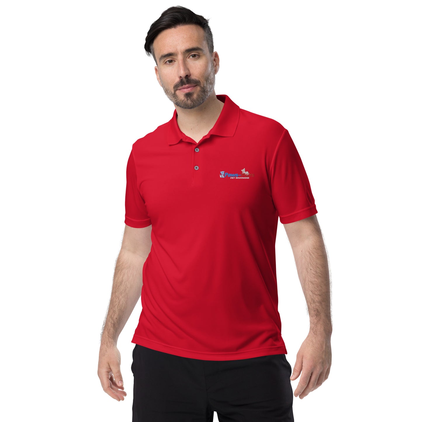 Paws and Purrs adidas performance polo shirt