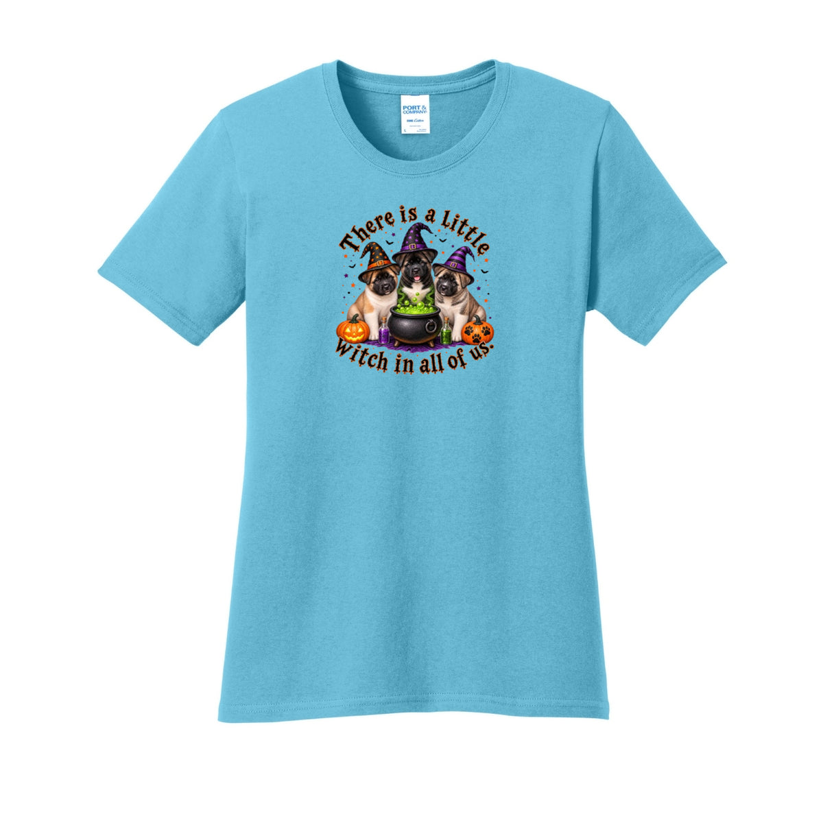Little Witch in All Port & Co™ LPC54 Women's Core Cotton Tee