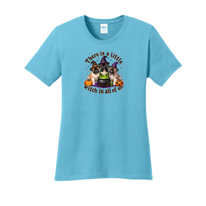 Little Witch in All Port & Co™ LPC54 Women's Core Cotton Tee