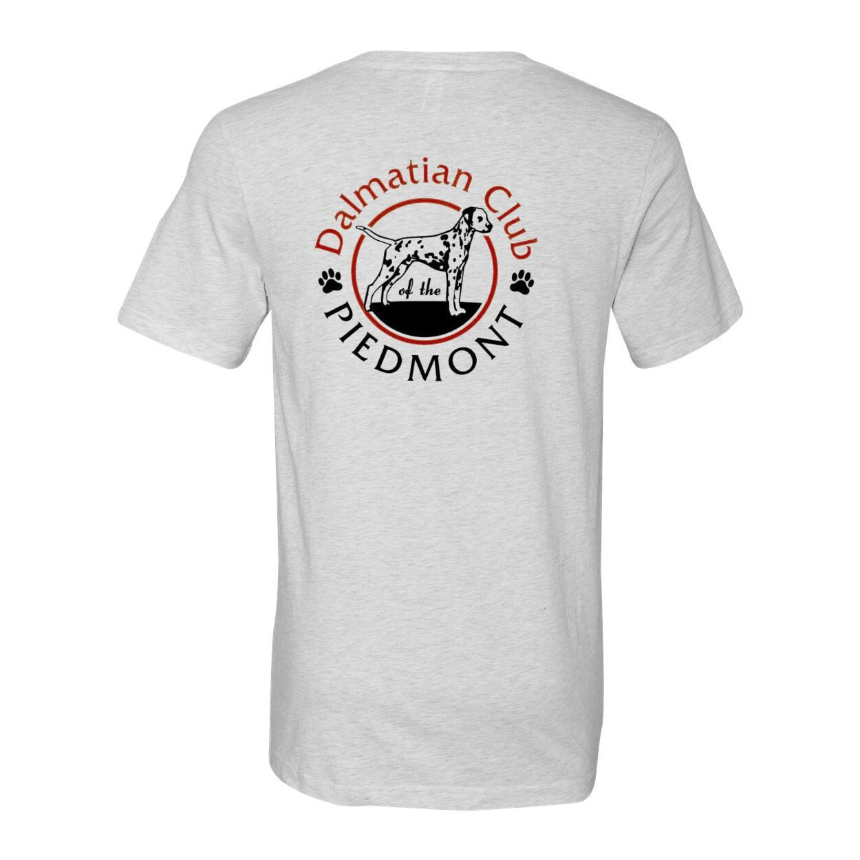 Dalmatian Club Red Black Unisex Short Sleeve V-Neck Jersey Tee