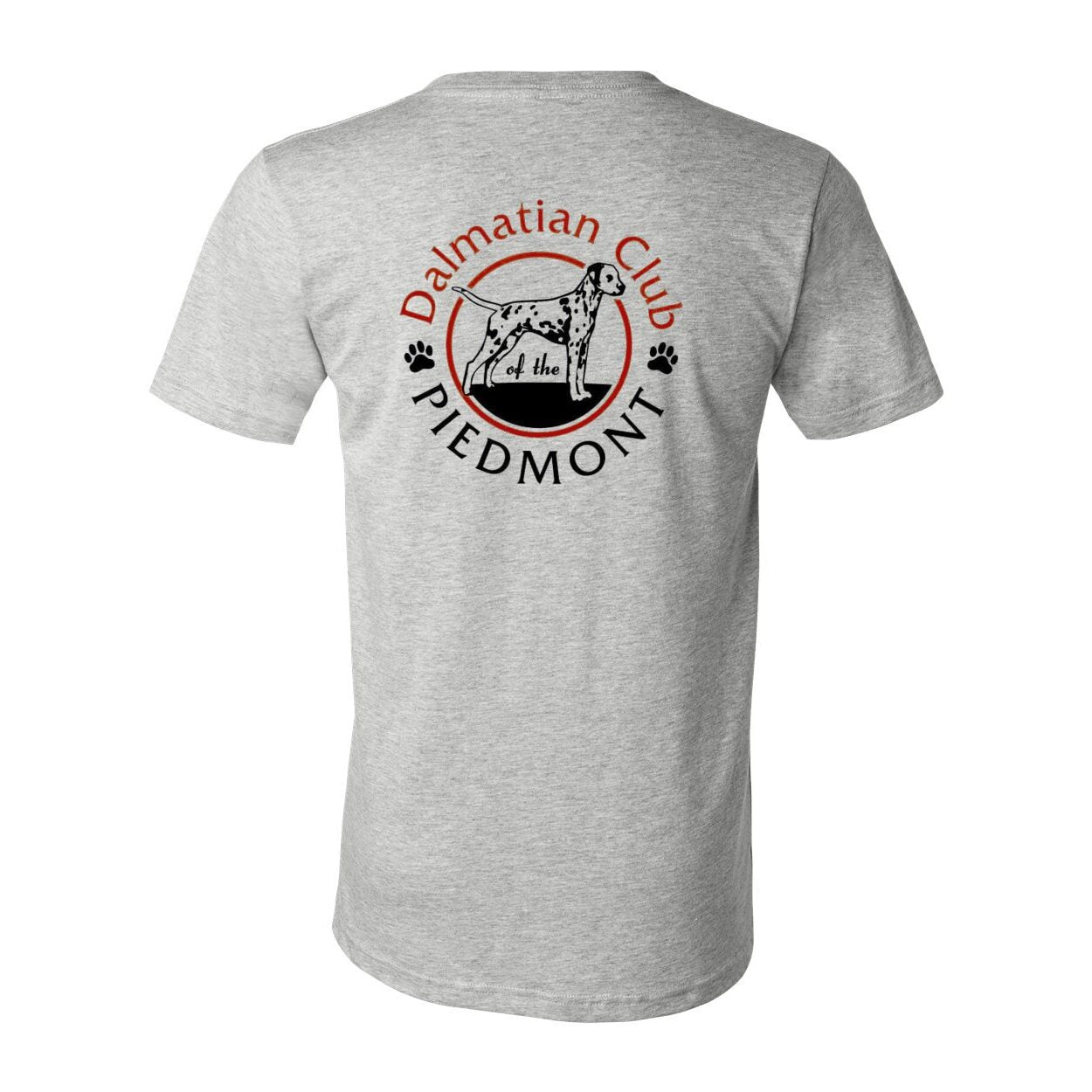 Dalmatian Club Red Black Unisex Short Sleeve V-Neck Jersey Tee