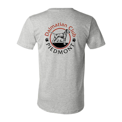 Dalmatian Club Red Black Unisex Short Sleeve V-Neck Jersey Tee