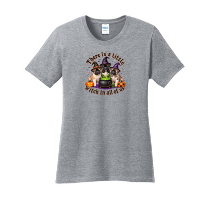 Little Witch in All Port & Co™ LPC54 Women's Core Cotton Tee